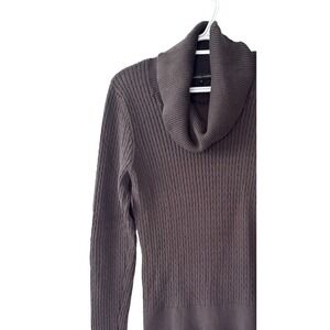 VTG Y2K Womens Large Sweater Cable knit Cowl Neck Cotton Fisherman Preppy 90s